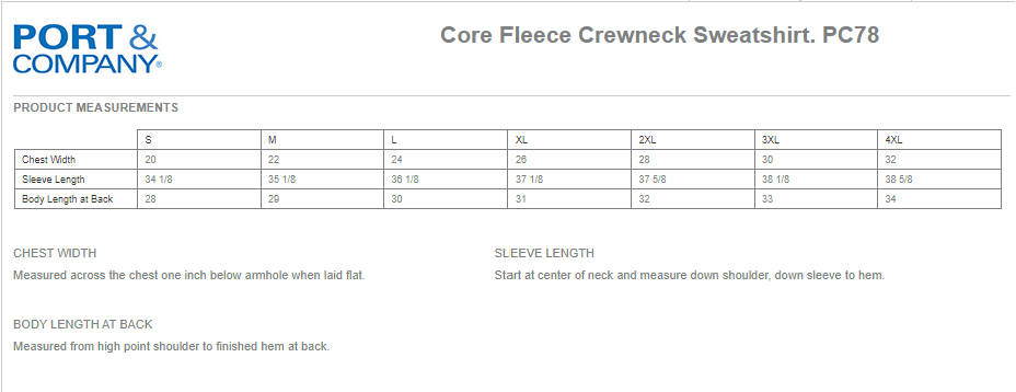 Port & Company® Core Fleece Crewneck Sweatshirt - Embroidered