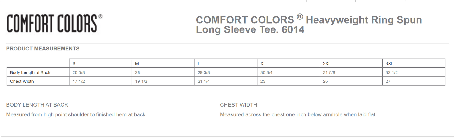 Comfort Colors ® Heavyweight Ring Spun Long Sleeve Tee